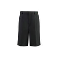 Black Polyester Bermuda Shorts