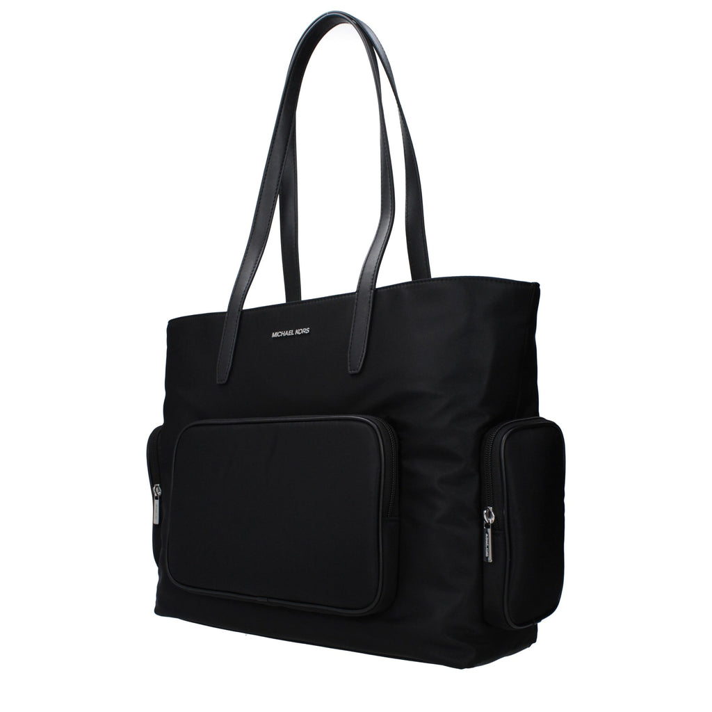 Black Fabric Shoulder Bag
