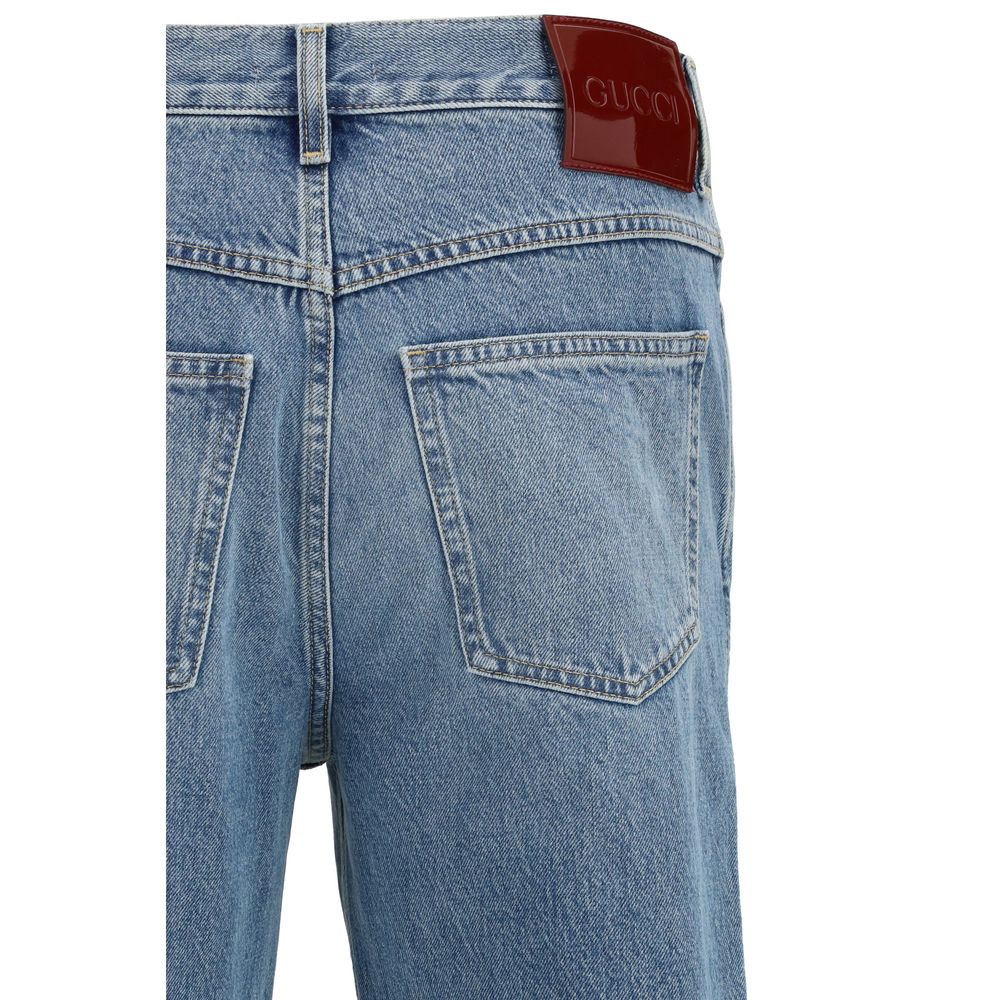 Blue Cotton Slim Fit Jeans
