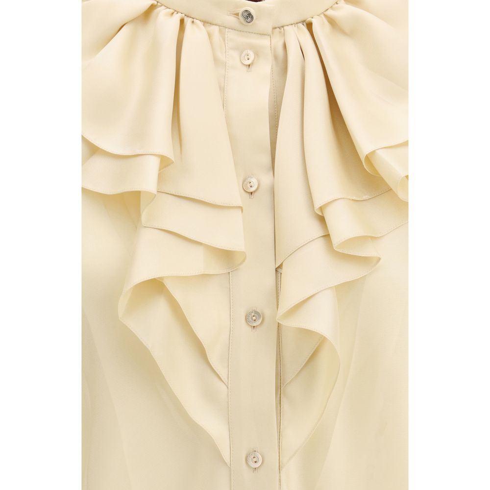 Beige Silk Shirt