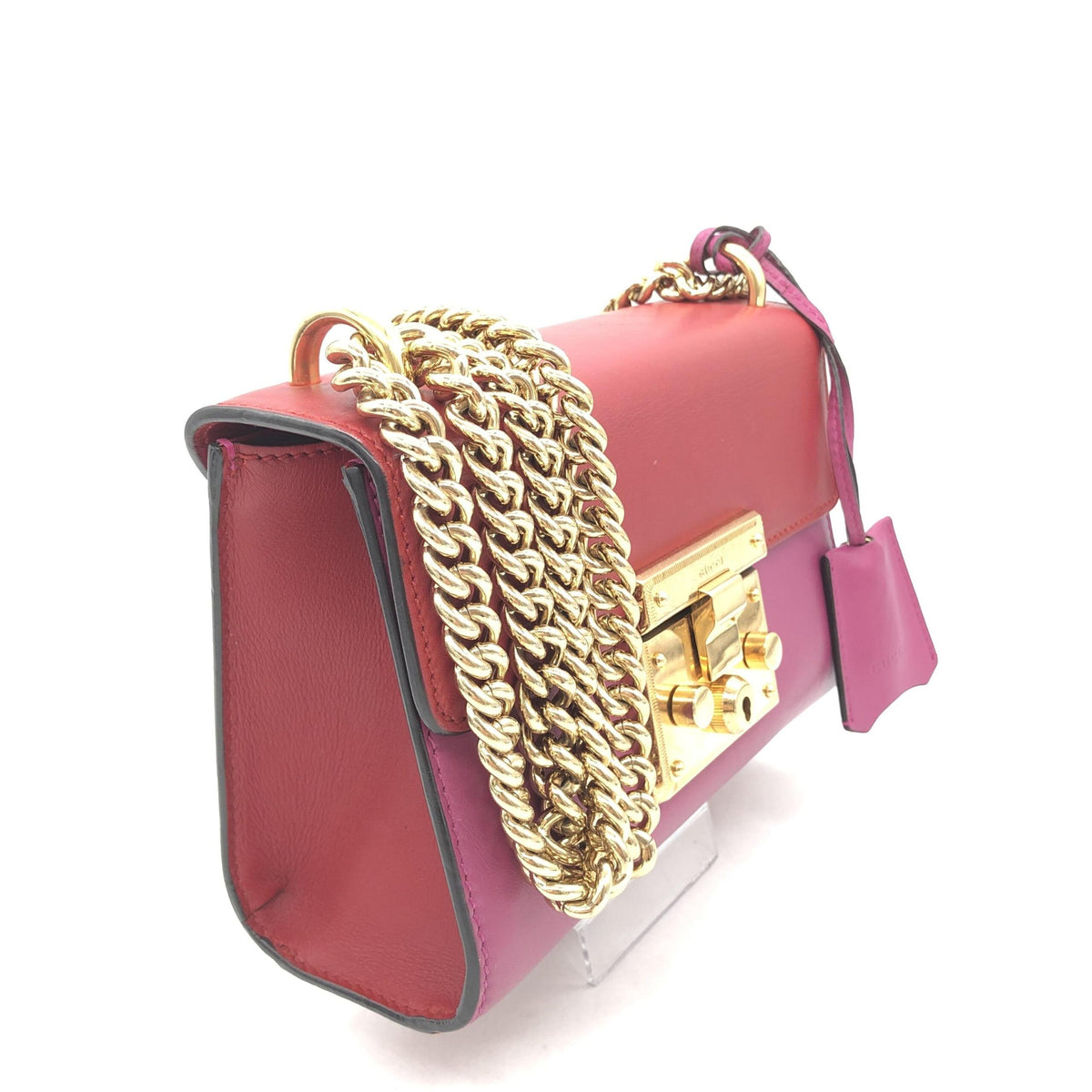 Padlock Crossbody Shoulder Bag In Pink