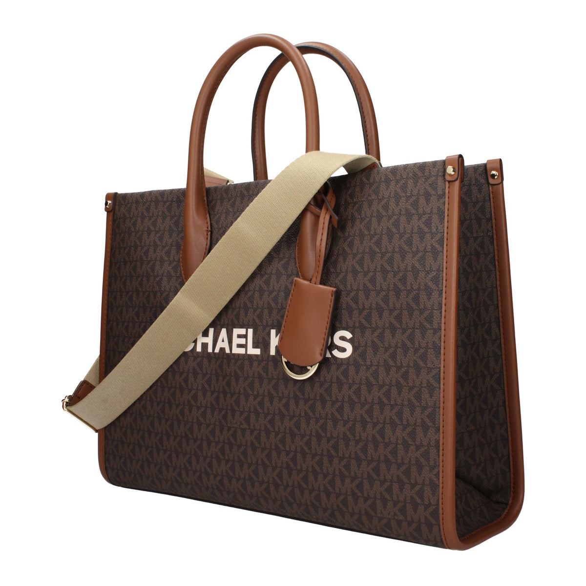 Brown Fabric Handbag