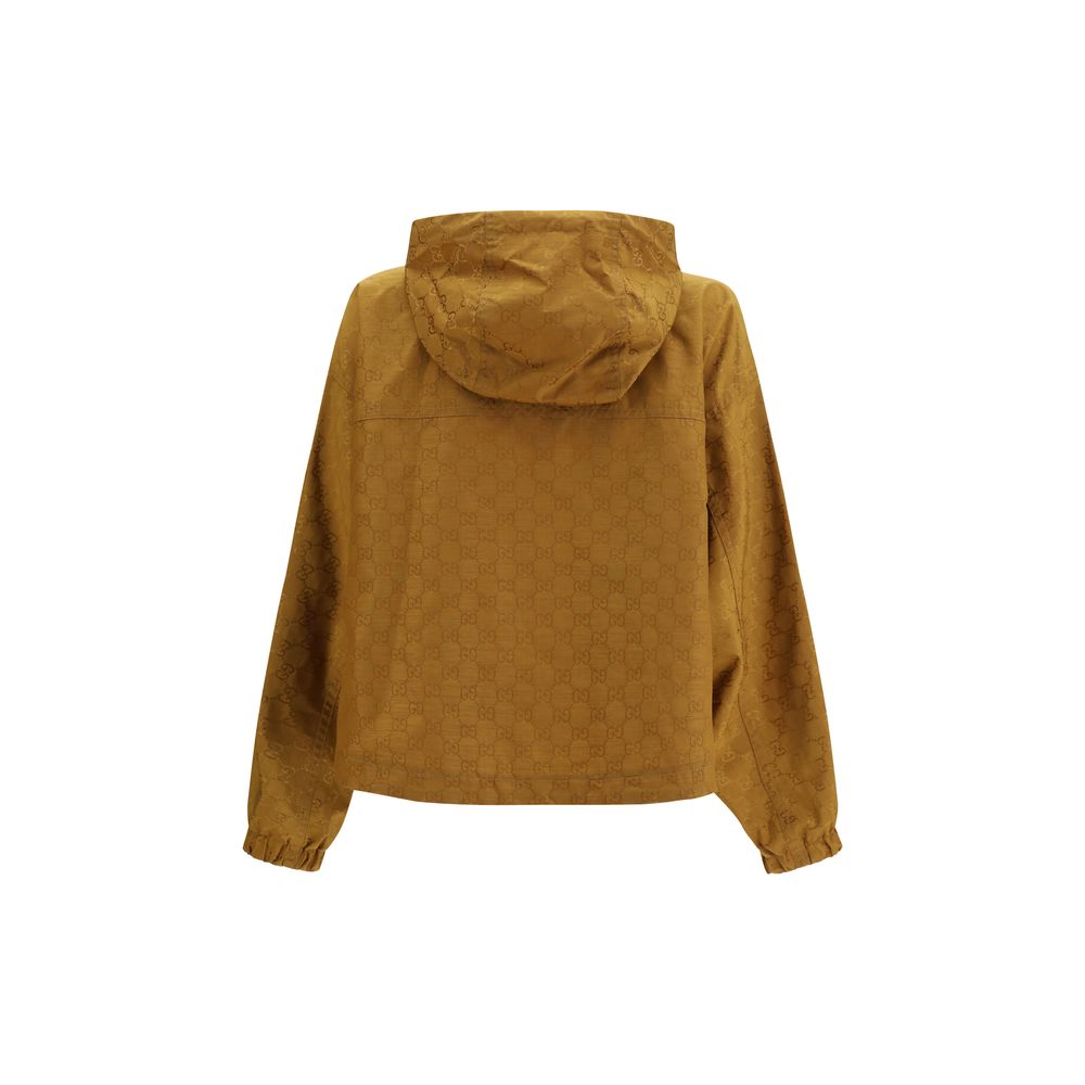 Beige Nylon Shell Jacket