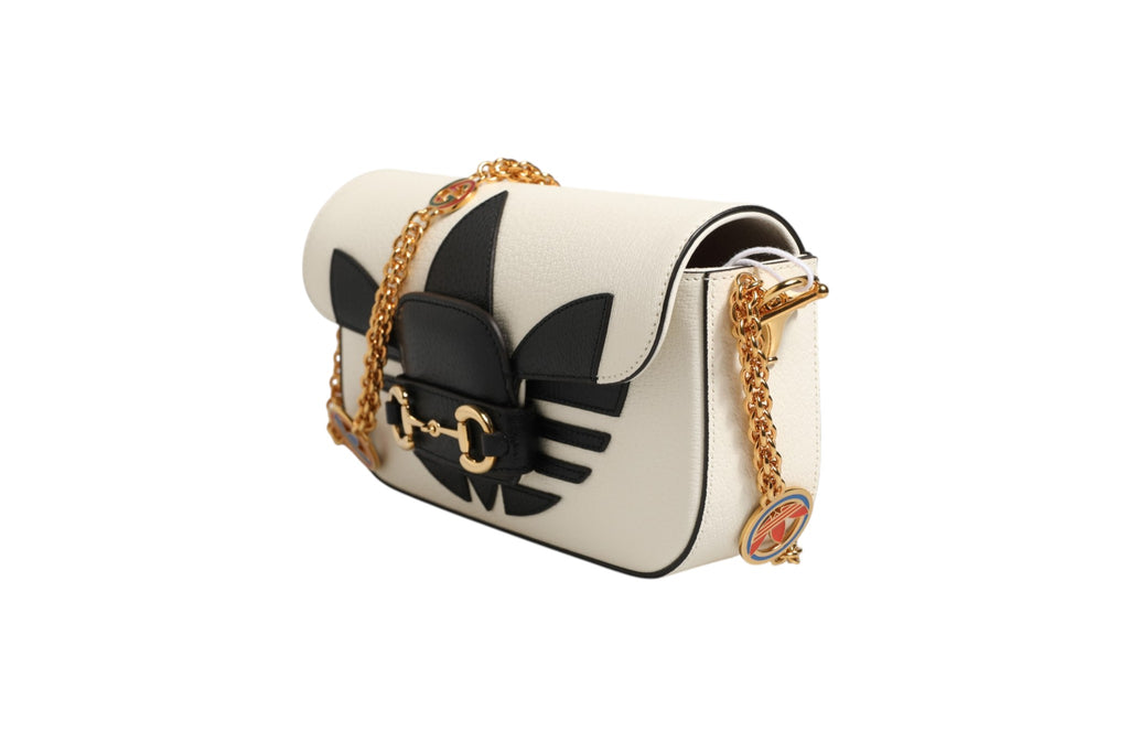 Gucci x Adidas Horsebit 1955 Shoulder Bag Black/White