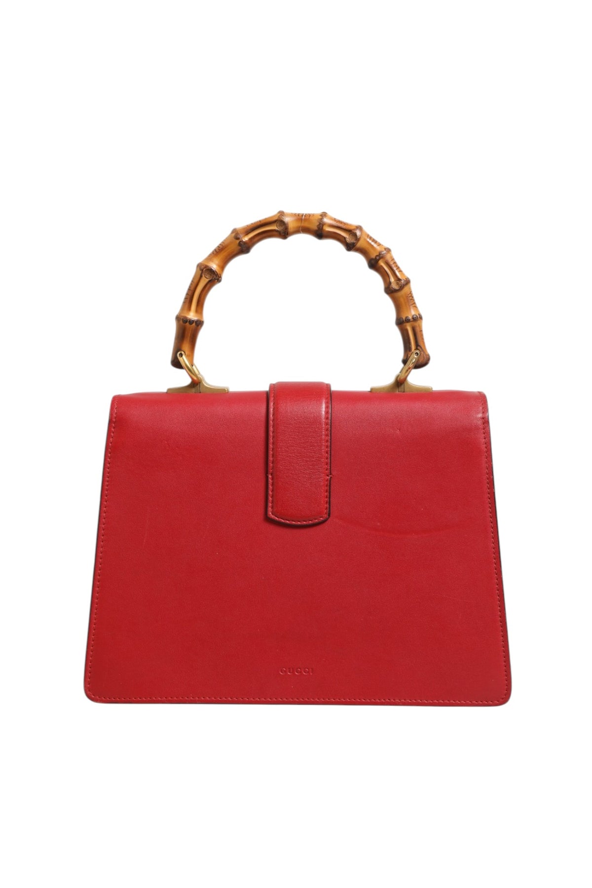 Dionysus Bamboo Medium Top Handle Bag White Blue Red
