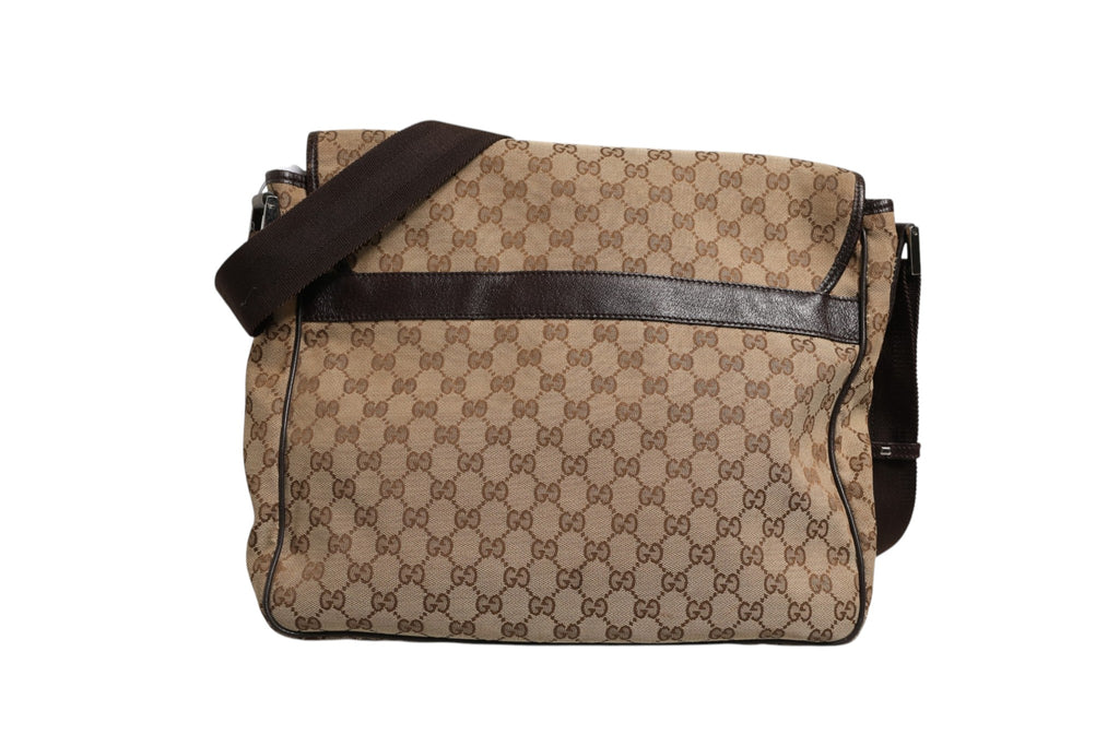 GG Canvas Flap Messenger Bag