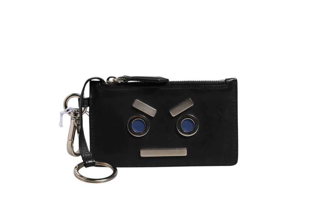 Vitello Liberty Studded Coin Pouch Key Case Ardesia