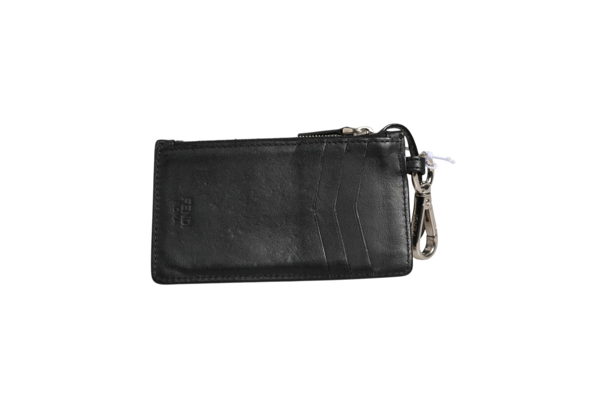 Vitello Liberty Studded Coin Pouch Key Case Ardesia
