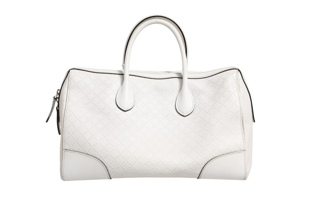 Medium Diamante Leather Boston Bag