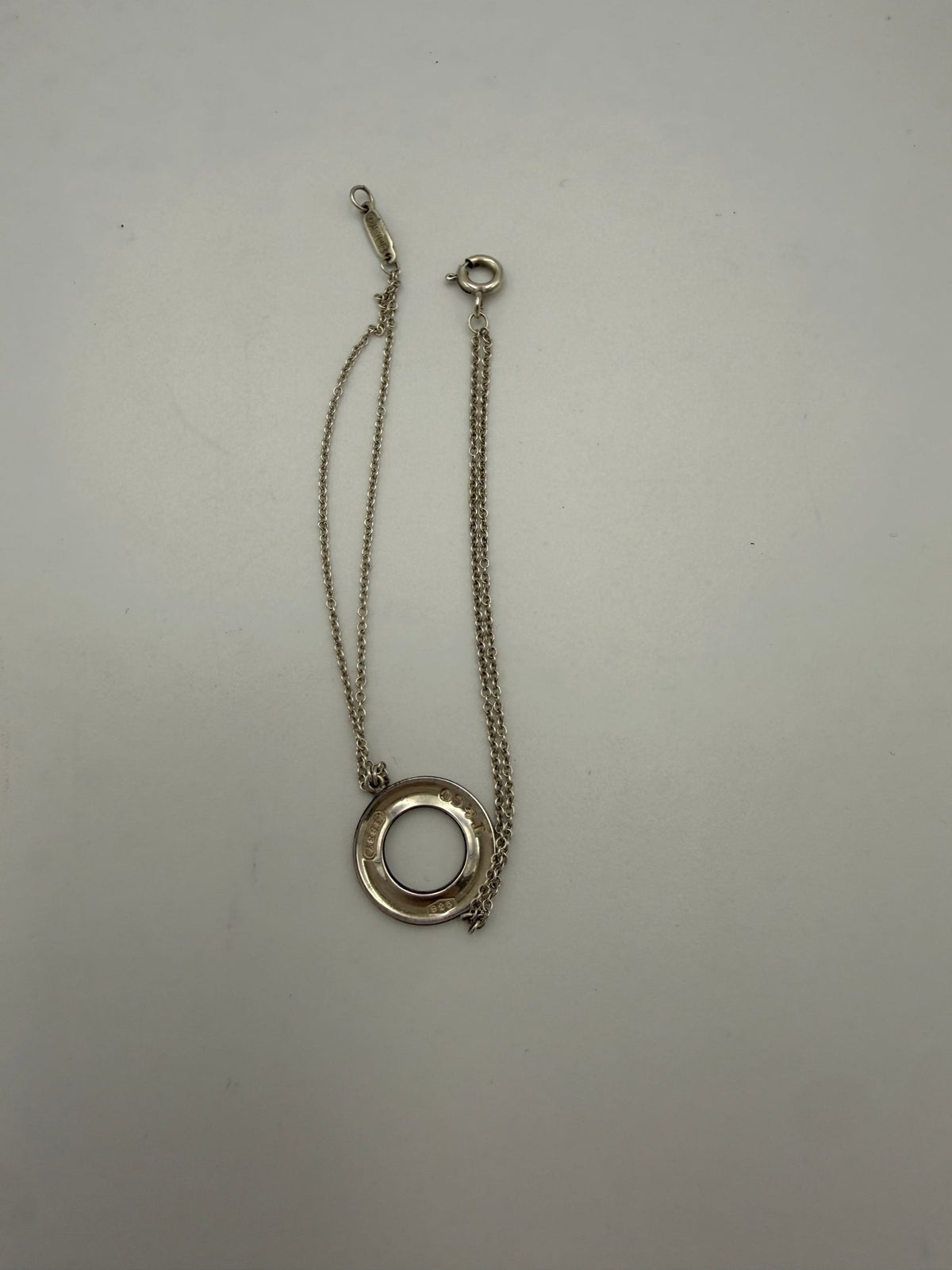TIFFANY & CO. Silver Bracelet with Double Chain