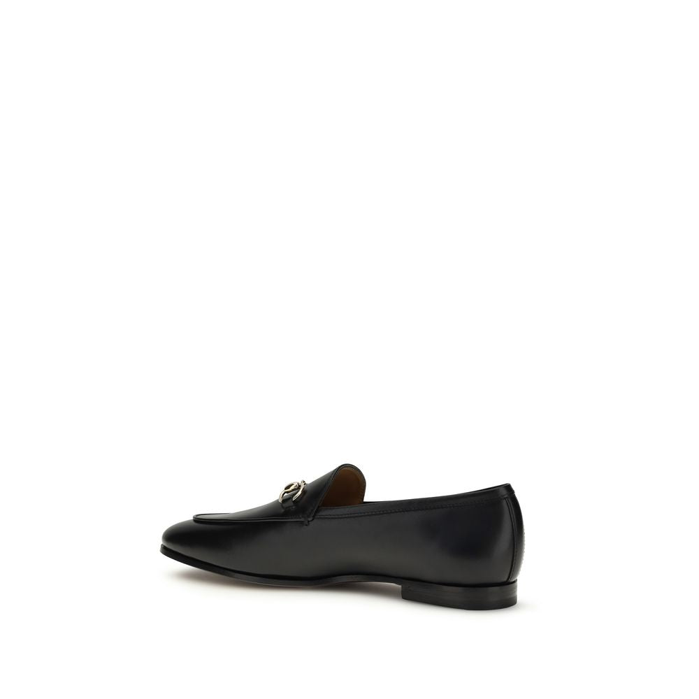 Black Calf Leather Bos Taurus Slip-On Loafers