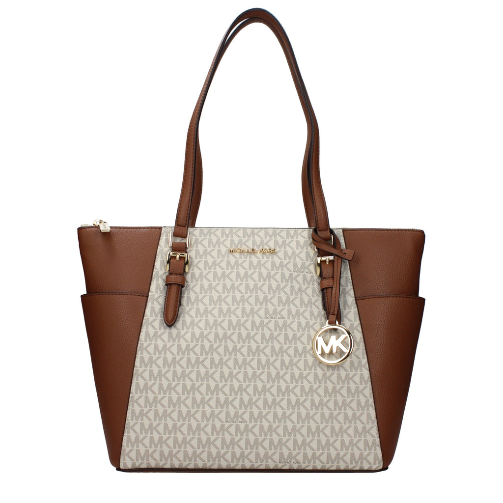 Beige Leather Shoulder Bag
