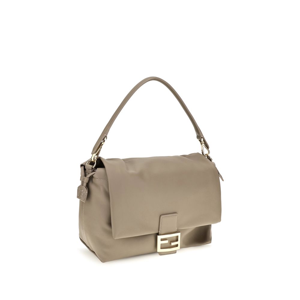 Beige Lamb Ovis Aries Shoulder Bag