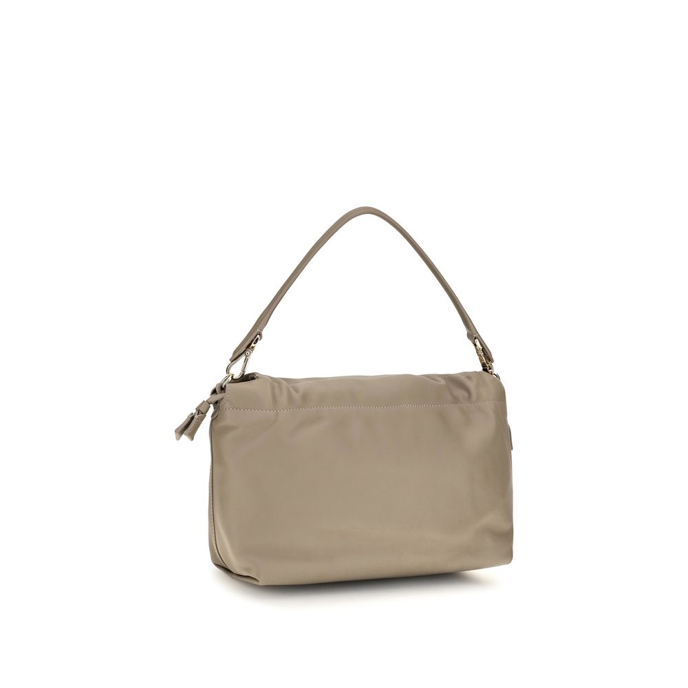 Beige Lamb Ovis Aries Shoulder Bag
