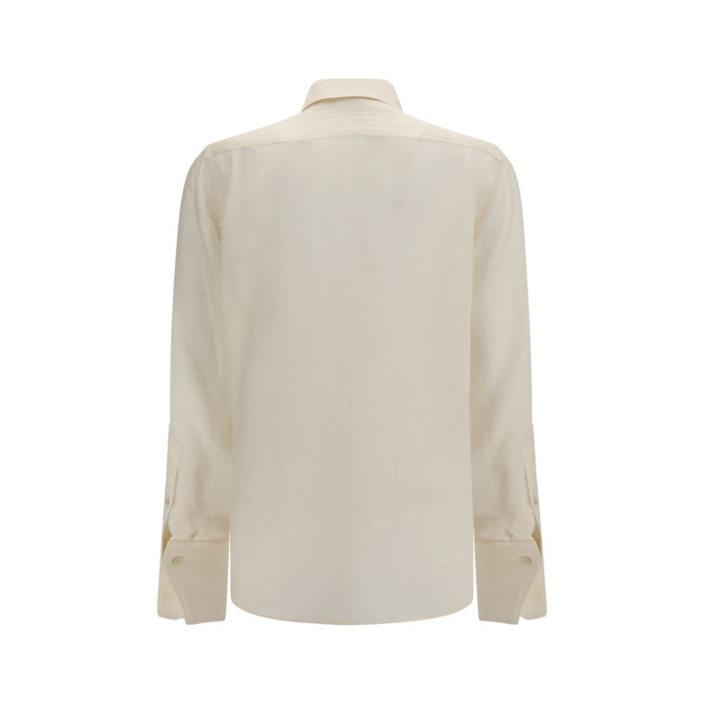 Beige Silk Shirt