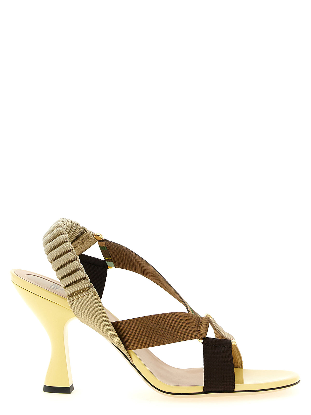 Multicolor Viscose Stiletto Heel Sandals