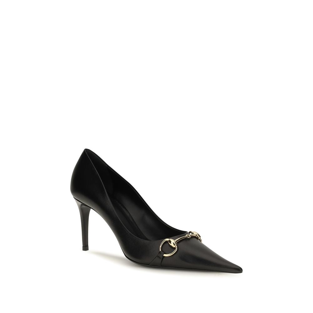 Black Goatskin High Heel Pumps