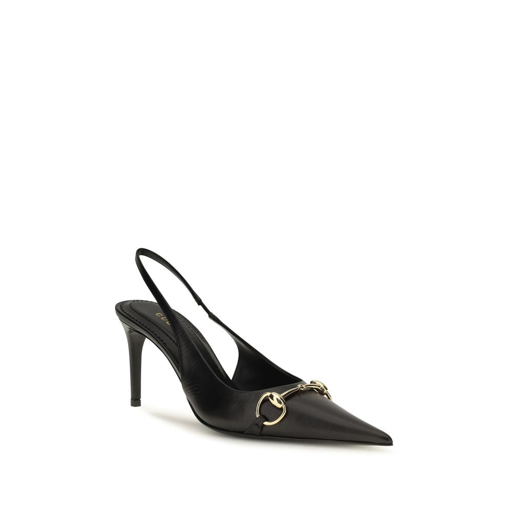 Black Goatskin High Heel Pumps