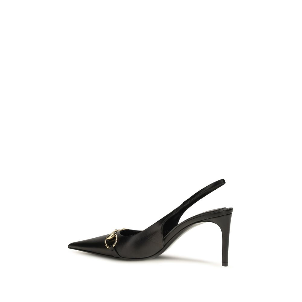 Black Goatskin High Heel Pumps