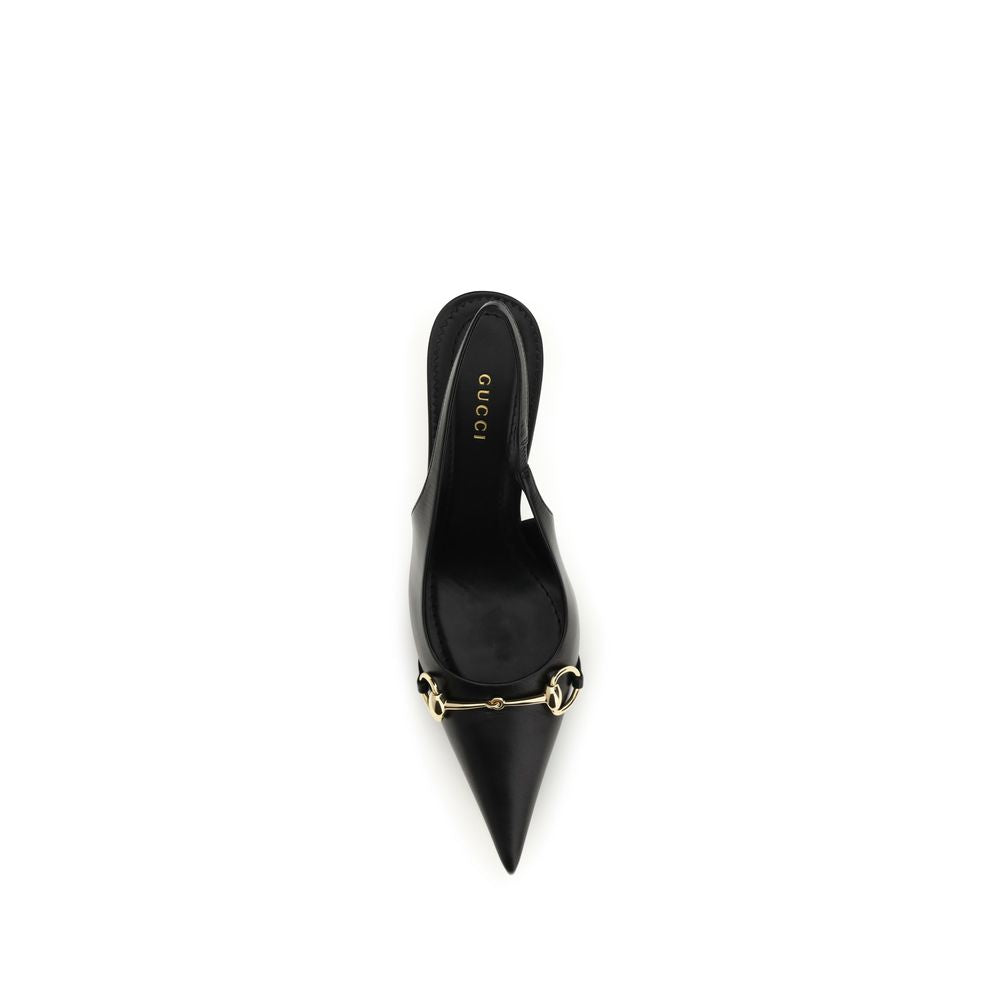 Black Goatskin High Heel Pumps