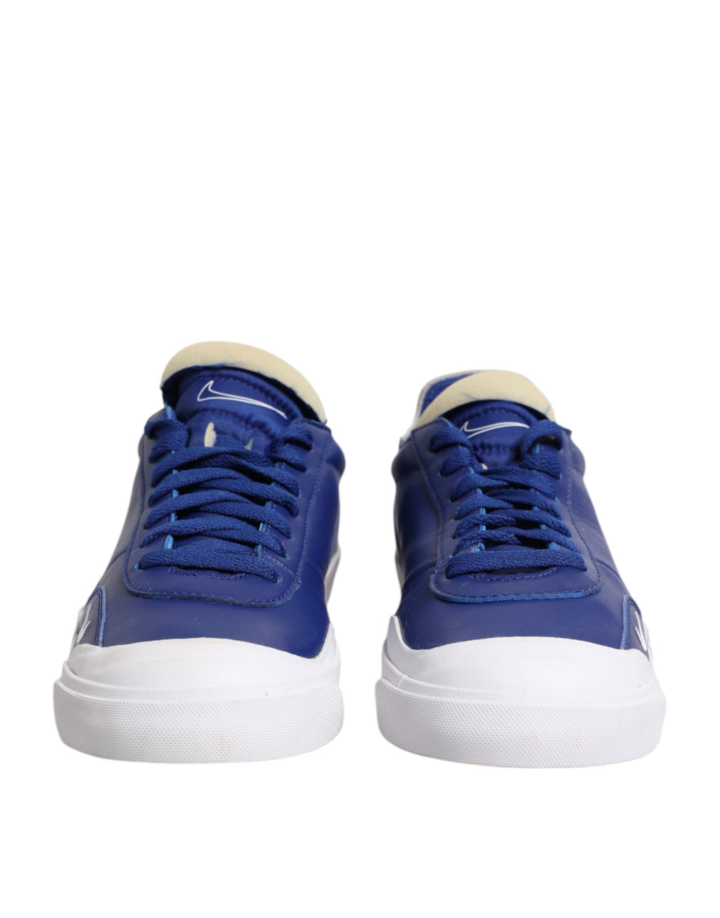 White Blue Lace Up Low Top Drop-Type PRM Sneakers Shoes