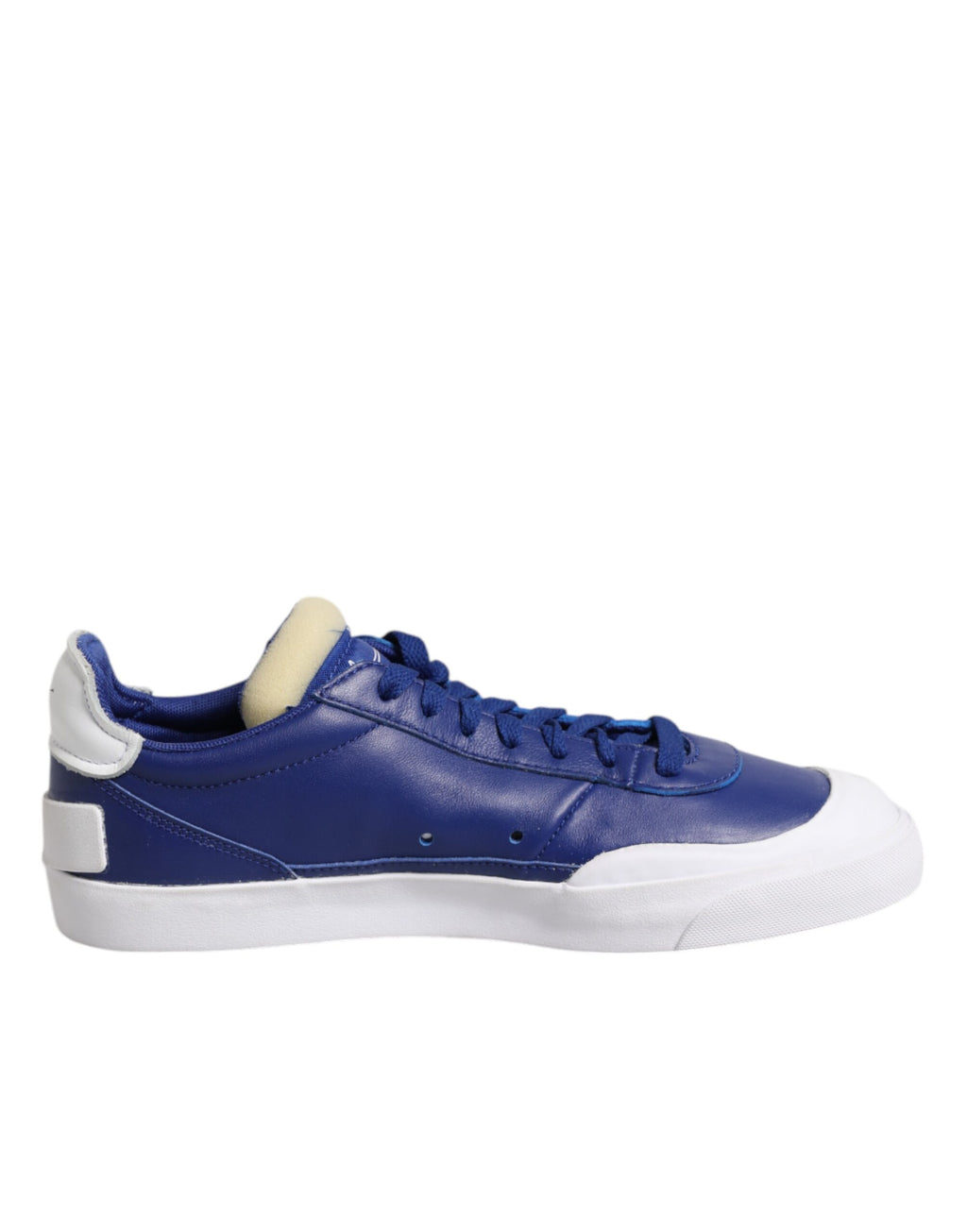 White Blue Lace Up Low Top Drop-Type PRM Sneakers Shoes