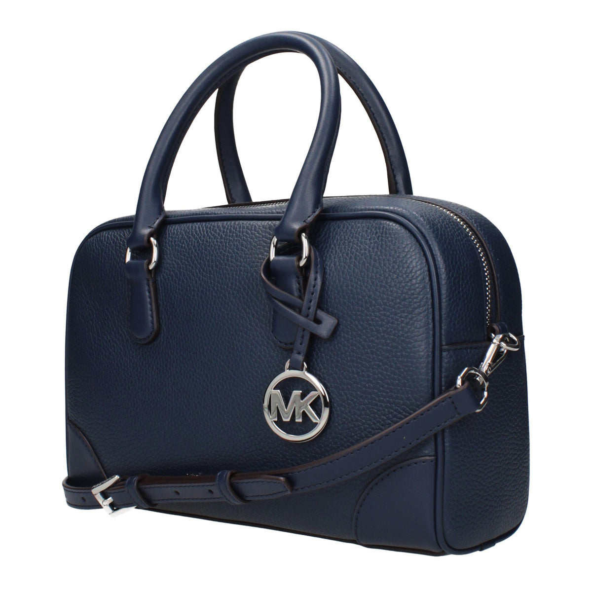Blue Leather Handbag