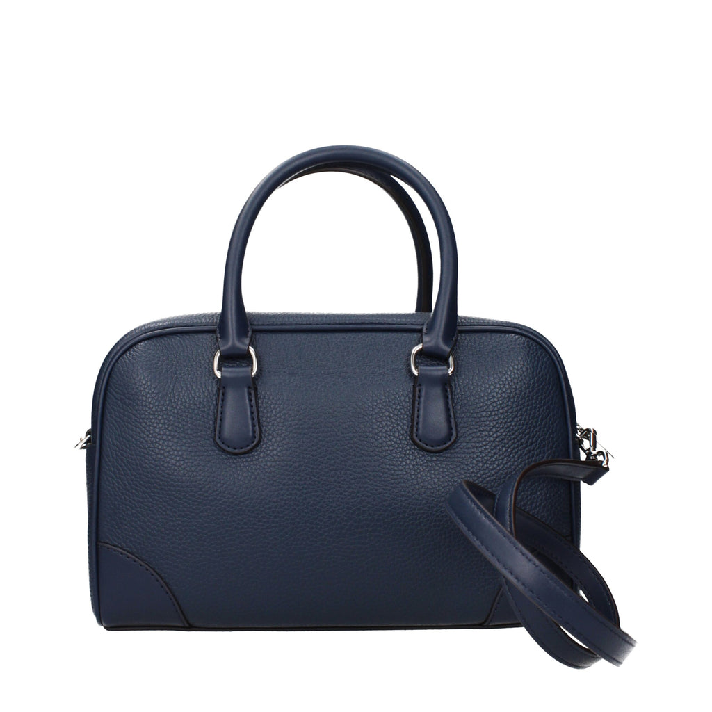 Blue Leather Handbag