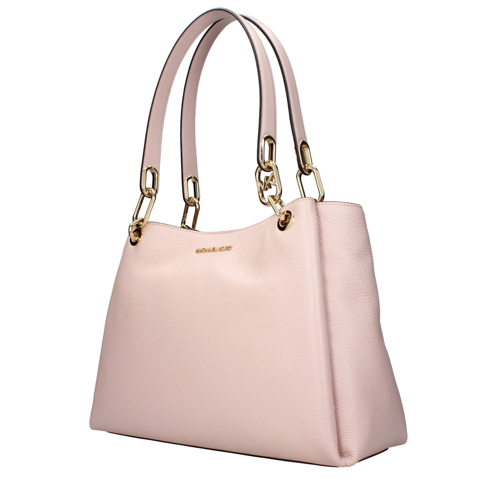 Pink Leather Shoulder Bag