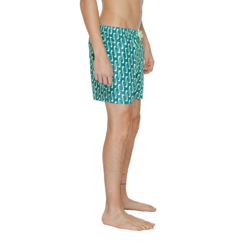 Bicolor Polyester Swim Shorts