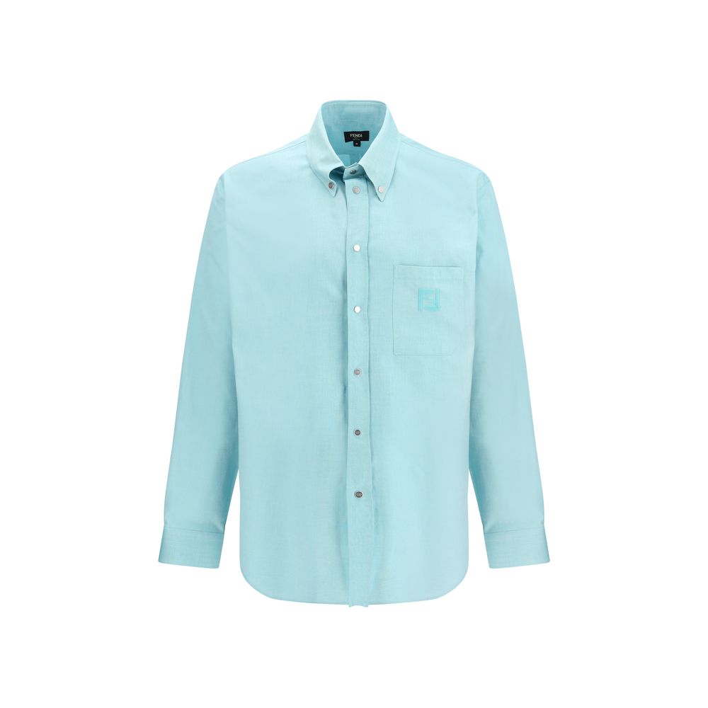 Blue Cotton Dress Shirt